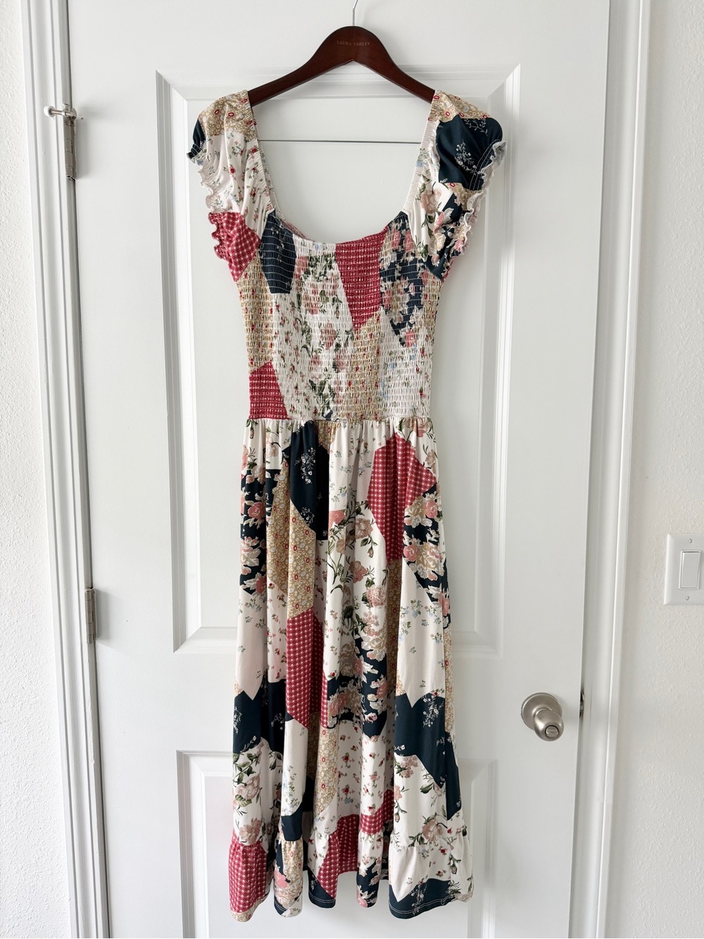 Urban Outfitters Patchwork Midi Dress - Picture 2 of 6